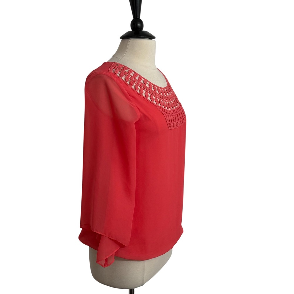 Alyx Women's Semi Sheer Chiffon Blouse - Picture 4 of 8
